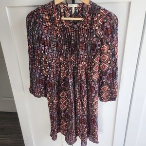 Joie Printed Silk Tunic Dress XS